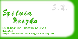 szilvia meszko business card